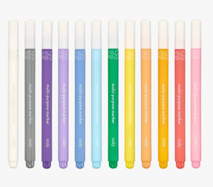 All purpose paint markers - 12 colors