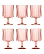Verre à vin en plastique empilable Mesa - Rose 15 oz (ens de 2)