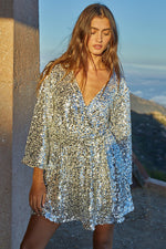 Robe à paillette Almost Famous - Silver