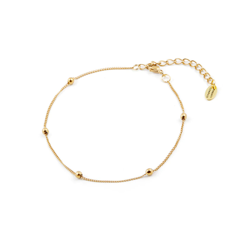 Gold Plated Anklet - Darling