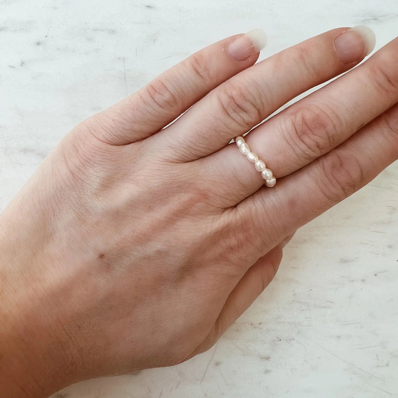 Bague élastique La Nacara - perle d’eau douce