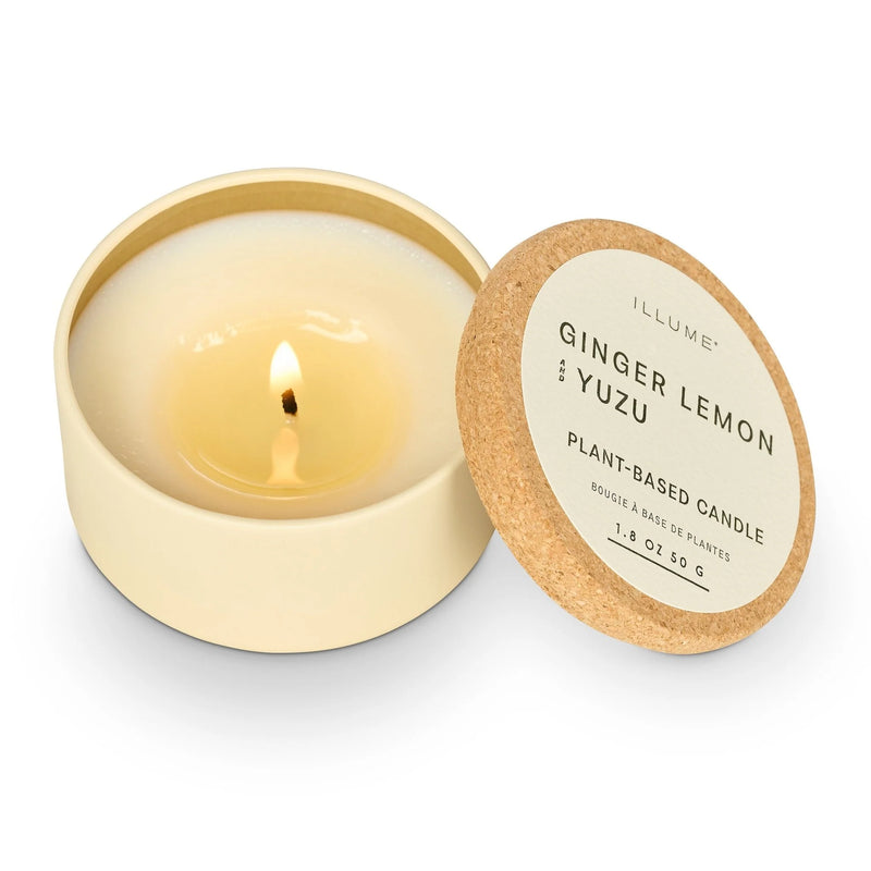 Bougie avec couvercle en liège - Ginger Lemon and Yuzu