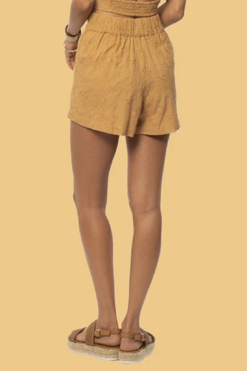 Tala Elastic Waist Shorts - Cinnamon