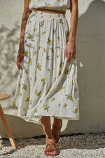 Jupe Maxi à motifs citrons