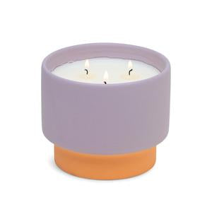 Color Block Purple/Orange Premium Candle - Violet Vanilla 16 oz