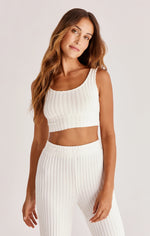 Zoe-Bone Ribbed Bralette