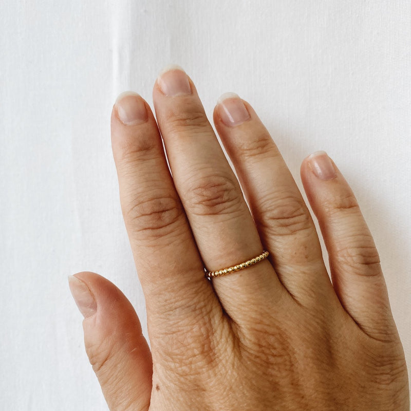 Bague en argent sterling plaqué or - La pointé