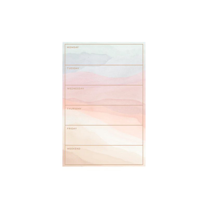 Planificateur de semaine détachable -Sunset Stripe (med 6x9)