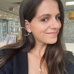 Sterling Silver Earring + 3mm Zircon - Karla