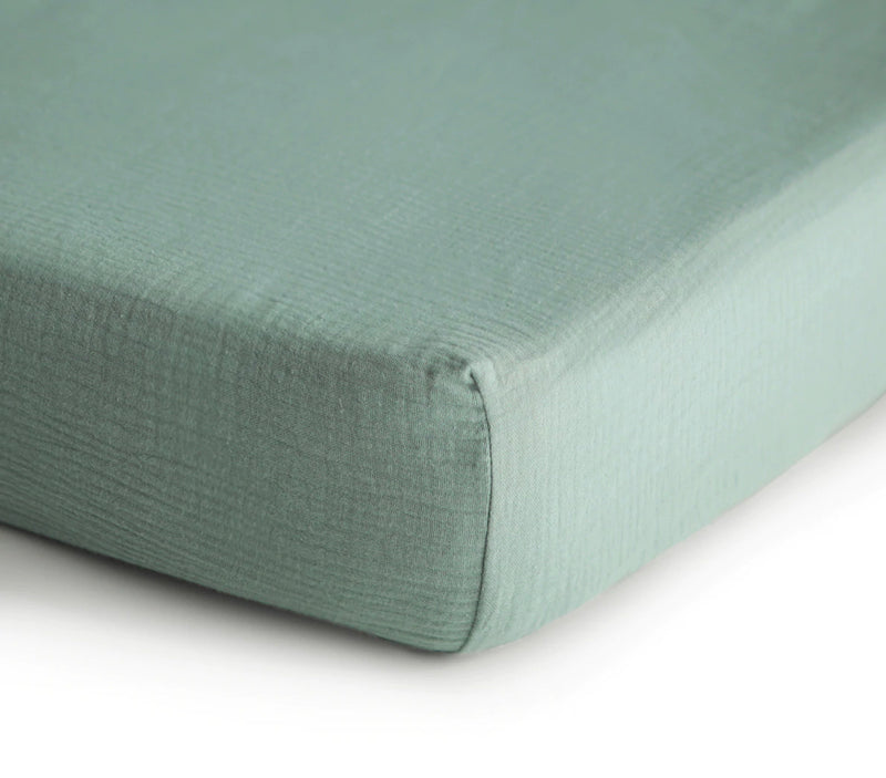 Fitted Crib Sheet - Roman Green