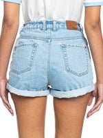 Short en denim à boutons - Light Blue