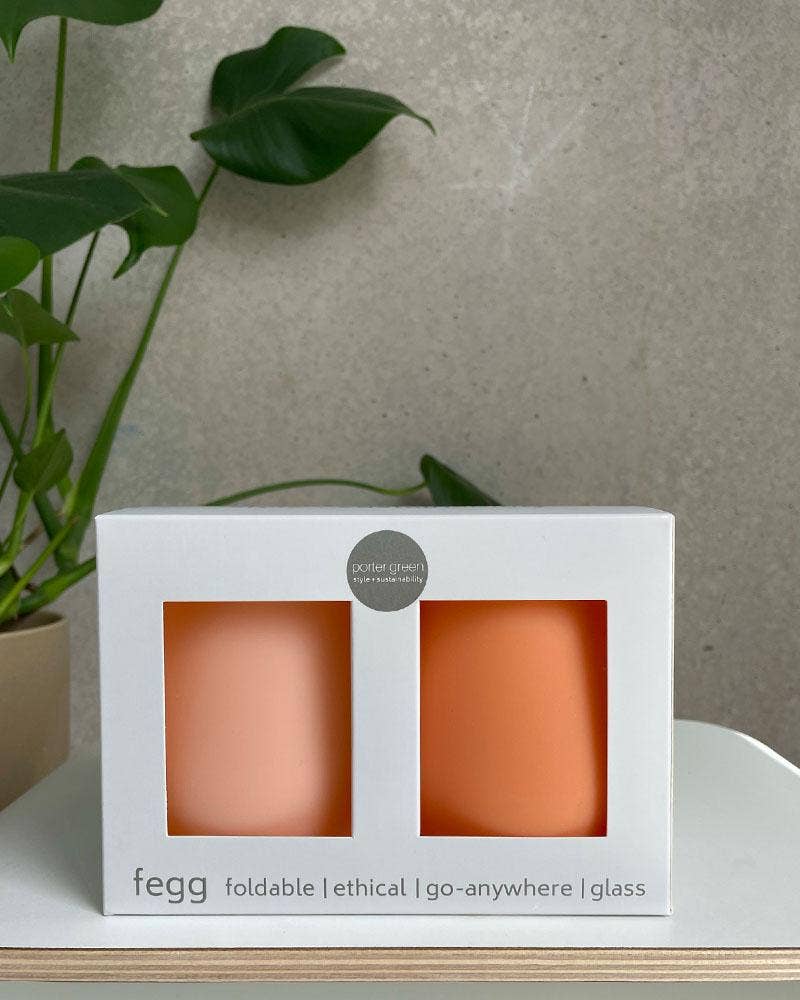 Fegg unbreakable silicone glasses - Cantaloupe + Tangelo