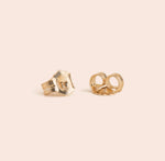 Baguette CZ Stud Earrings - Gold