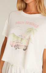 T-Shirt Vintage Palm Springs- Bone