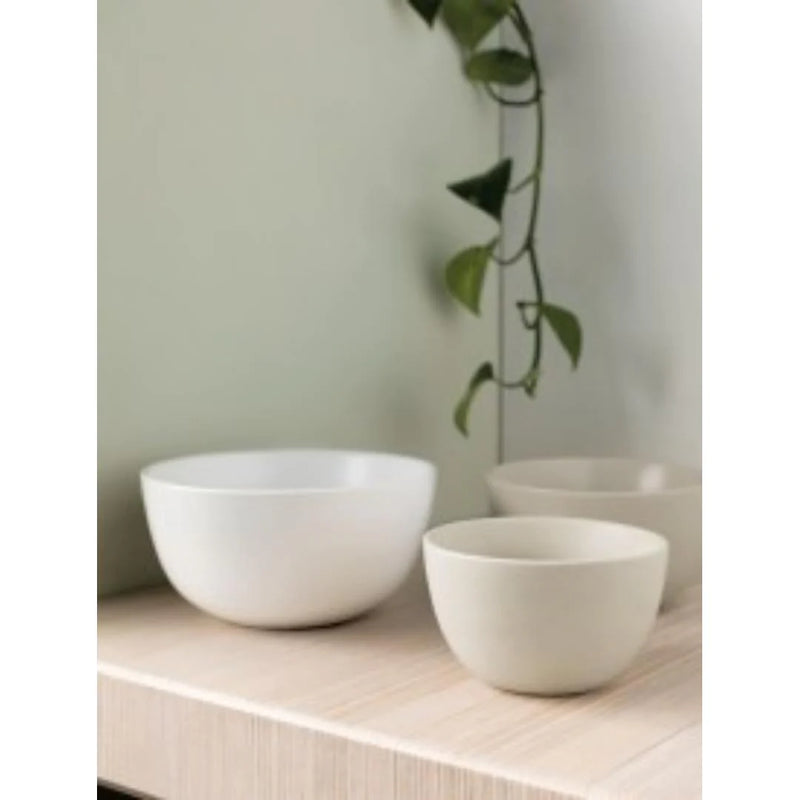 Set of 3 stoneware bowls - Matte White