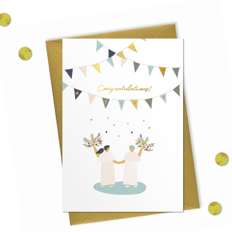 Greeting card - Congratulation Mrs & Mrs