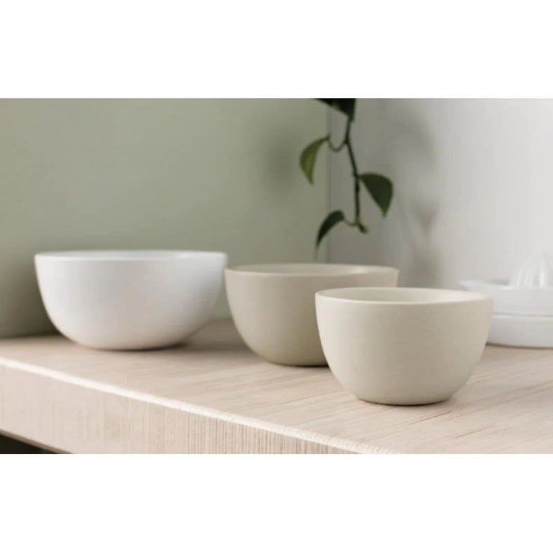 Set of 3 stoneware bowls - Matte White