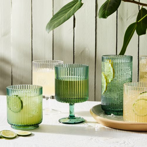 Verre à vin en plastique empilable Mesa - Sage Green 15 oz (ens de 2)