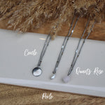 Collier en acier inoxydable - Quartz Rose