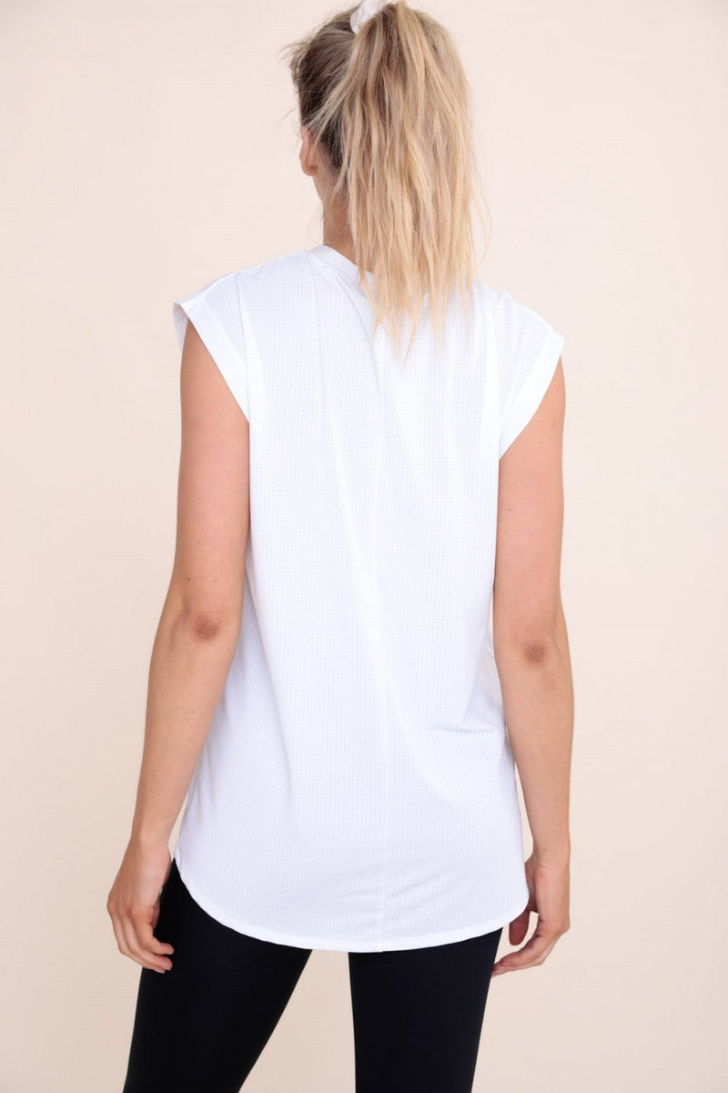 Camisole gaufrée ultra respirant - Blanc