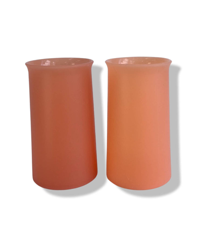 Stegg Unbreakable Silicone Highball Glasses - Terra + Peach