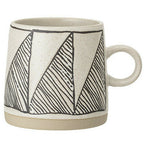 Stoneware Mug 12 oz - Beige & Black