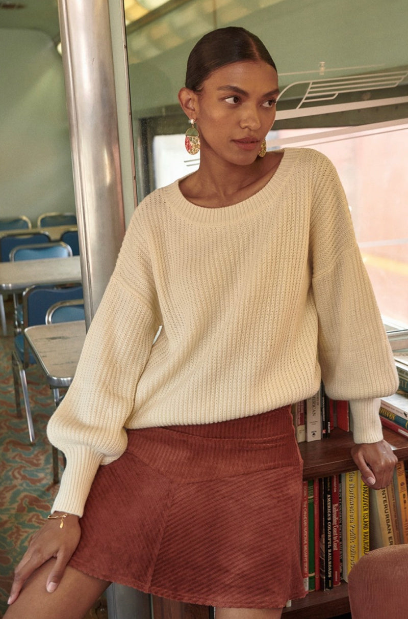 Corduroy Mini-Skirt- Cinnamon