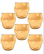 Verres en plastique incassables et empilables - (ensemble de 2 ) Ambré 14 oz