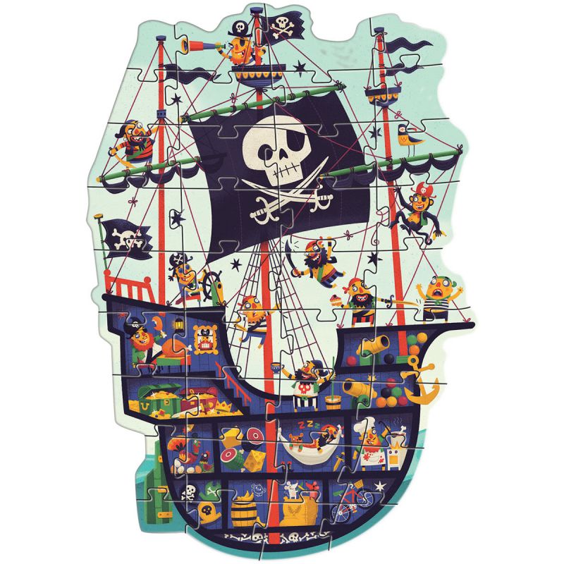 Giant puzzle! 36 pieces - Pirate ship