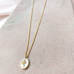 Collier plaqué or avec médaillon nacré - MYLO