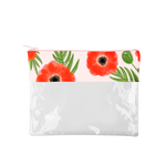 Clear vinyl pouch - Poppies