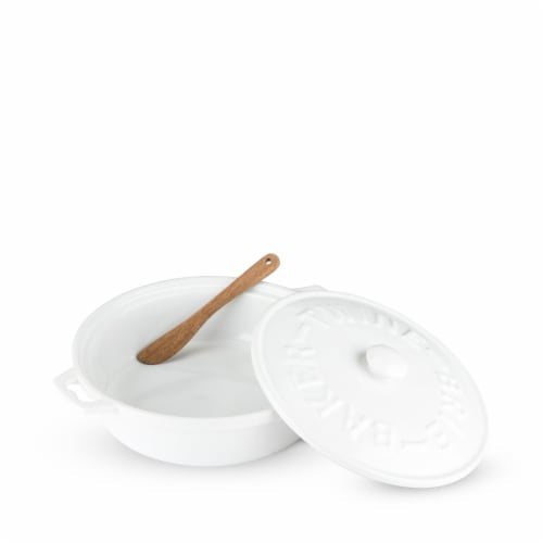 Ceramic and Acacia Wood Brie Spreader Set by Twine®
