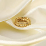 Braided gold ring - Cesor