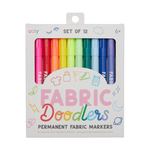 Permanent fabric markers - 12 colors
