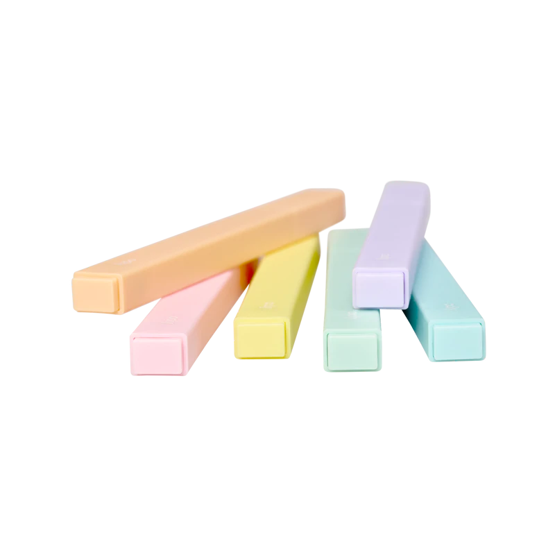 Surligneurs pastel en forme de blocs - Pastels