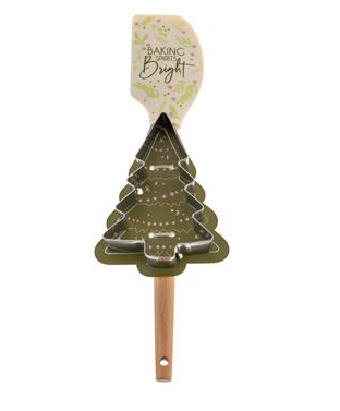 Spatula and cookie mold - Christmas tree