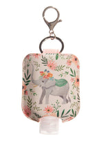 Hand sanitizer pouch (with carabiner) - Lucky Elephant