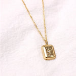 Gold stainless steel necklace - Karta
