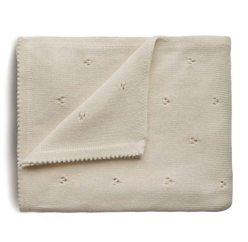 Organic cotton blanket/comforter - Ivory