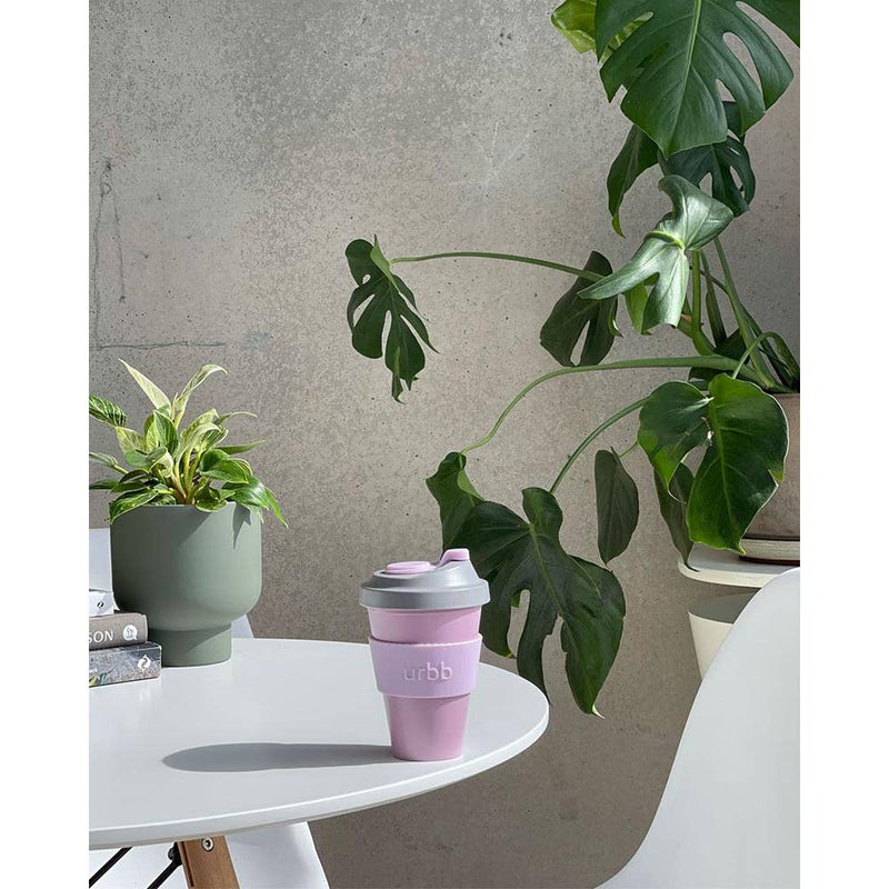 Biodegradable bamboo transport coffee cup - Orchid
