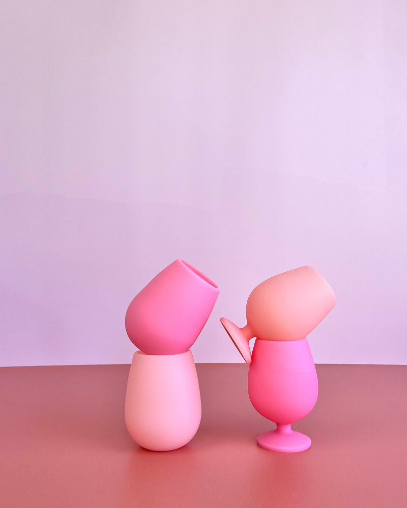 Fegg Unbreakable Silicone Cups - Flamingo + Lotus