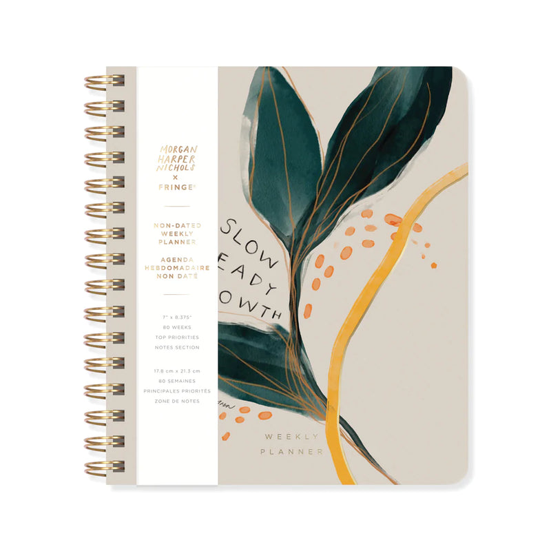 Undated flexible weekly planner - Slow steady growth
