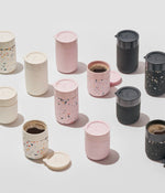 16 oz Covered Ceramic Mug - Blush