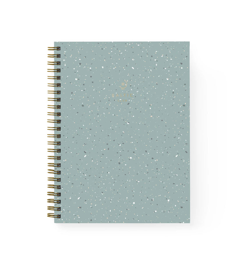 Spiral notebook - Lined Mint Terrazzo
