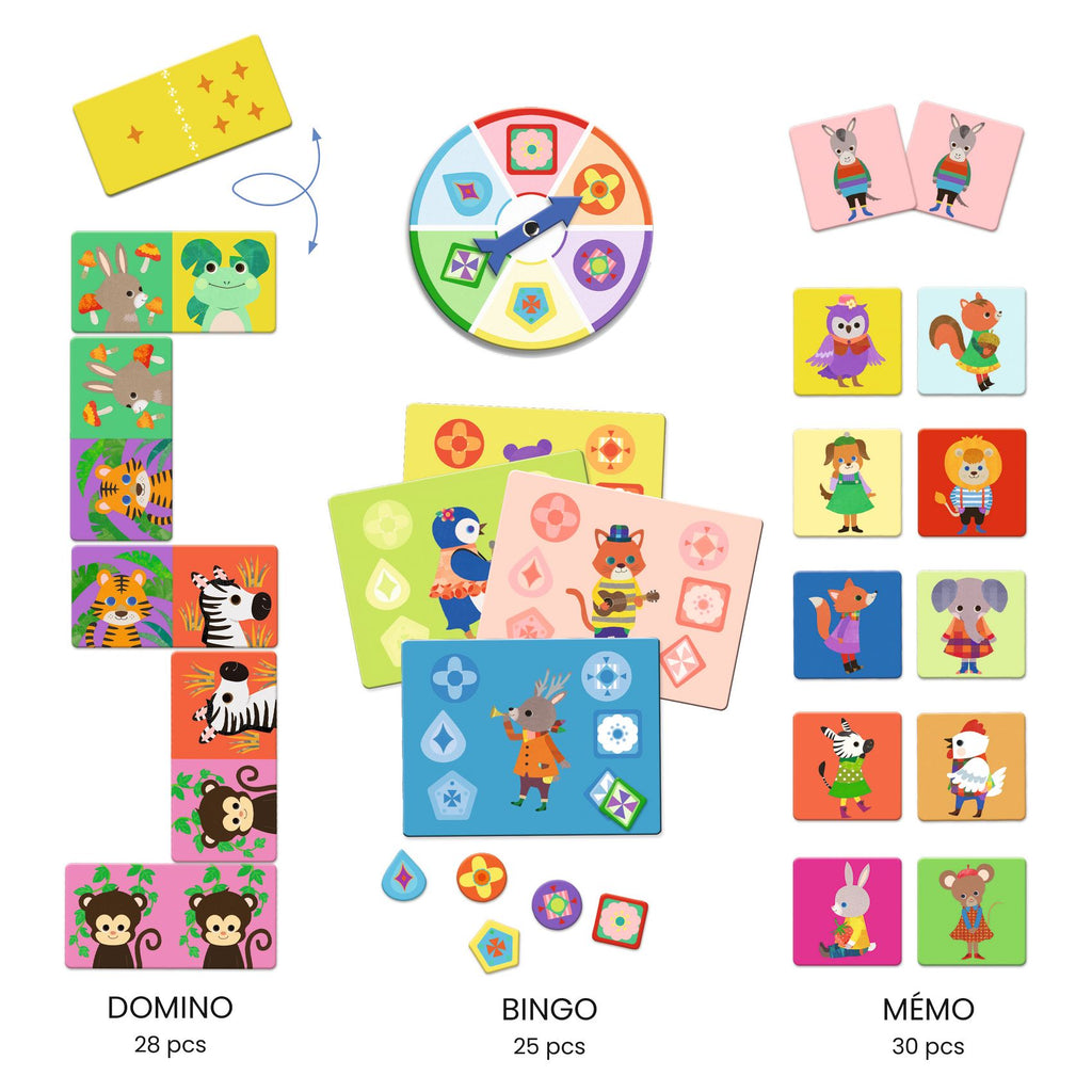 Bingo Memo Domino - The little friends