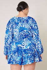Printed long sleeve sweater - Rain Dance Azul Paradise +