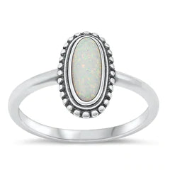 Semi-precious stone ring - Opaline