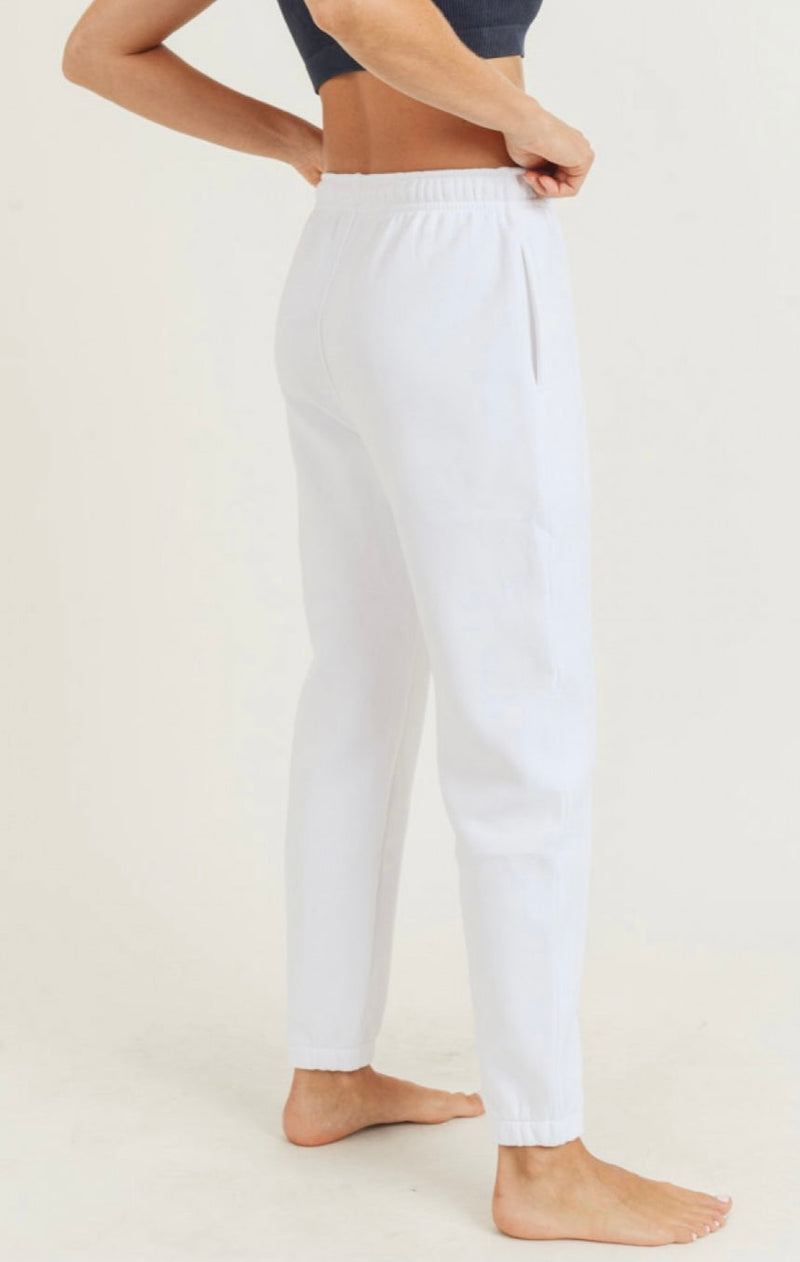 Pantalon jogging (intérieur doux) - Blanc