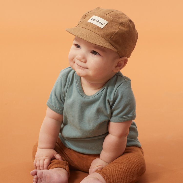 Linen cap for children - Mocha